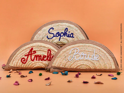 Elegant Bliss: Personalized Bride Clutch for a Timeless Touch